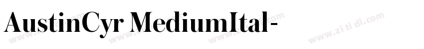 AustinCyr MediumItal字体转换
